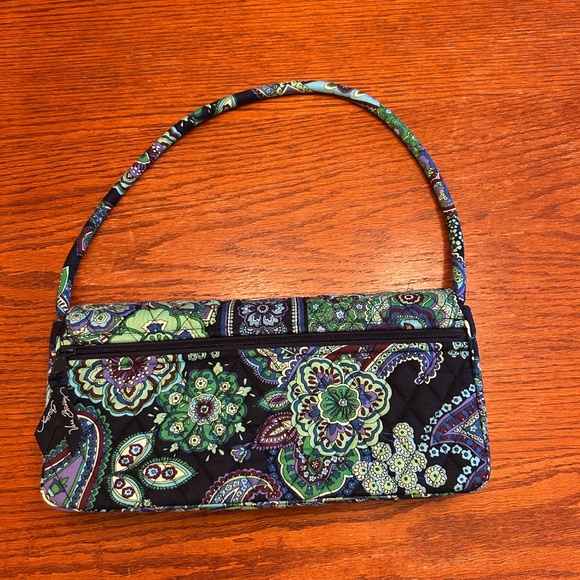Vera Bradley Satchel Women's Purse Retired Blue Rhaposdy Print 09‎ Ex Condition - Picture 11 of 13